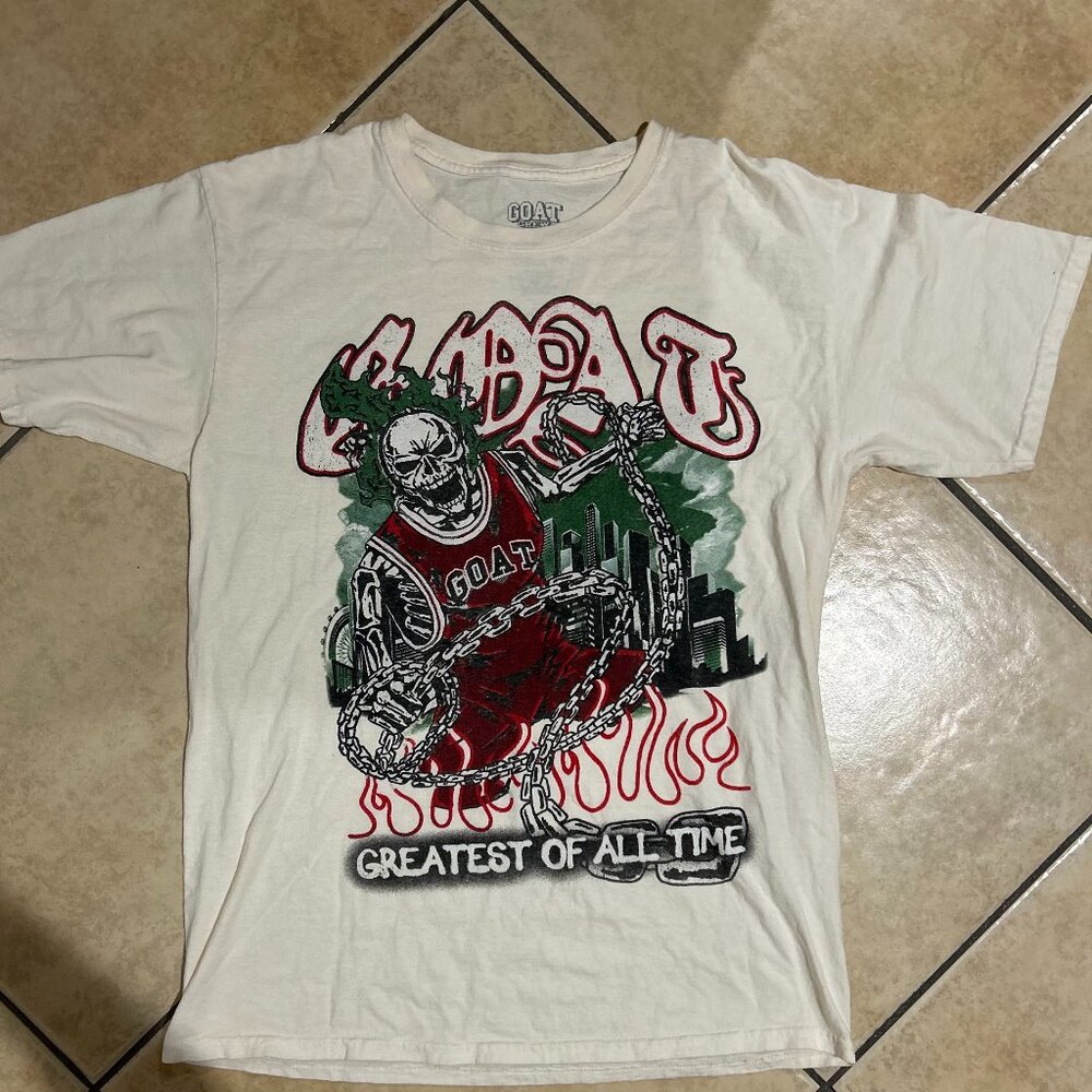 GOAT Crew T-Shirt White Size L